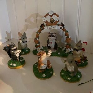 Charming Tails Wedding Set groom bride 6 pieces